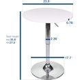thumbnail image 2 of ARTETHYS Bar Table Adjustable Height Swivel 360 Degrees Round Tall Cpunter Height Pub Desk White, 2 of 16
