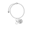 thumbnail image 2 of Delight Jewelry Silvertone BAE Infinity Sign - Domed Thank You Charm Bracelet, 6"+2", 2 of 5