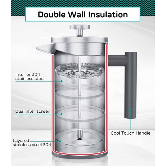 34 oz French Press Coffee Maker