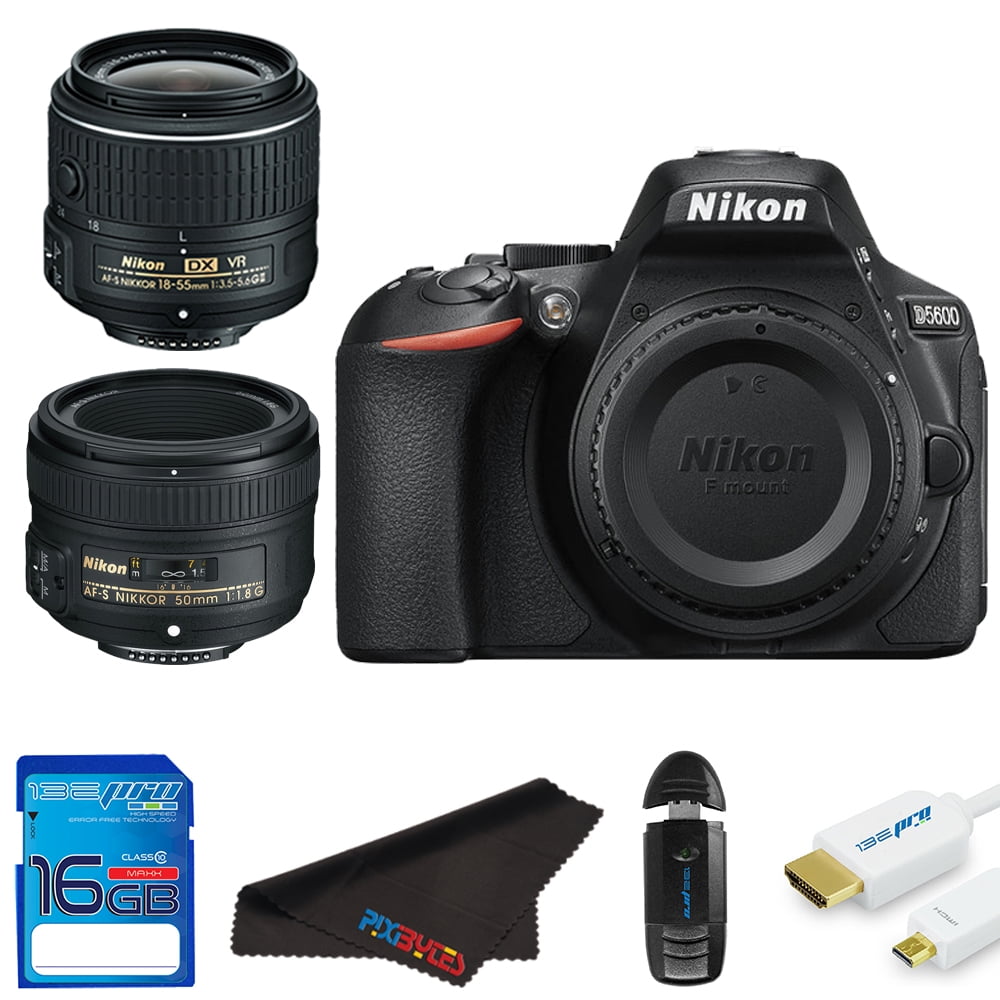 Nikon D5600 Dslr Camera With Nikon Af P Dx Nikkor 18 55mm F 3 5 5 6g Vr Lens Nikon Af S Nikkor 50mm F 1 8g Lens Pixi Starter Bundle Kit Walmart Com Walmart Com Nikon D5600 Dslr Camera With Nikon Af P Dx Nikkor 18 55mm F 3 5 5 6g Vr Lens Nikon Af S Nikkor 50mm F 1 8g Lens Pixi Starter Bundle Kit Walmart Com Walmart Com