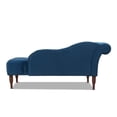 thumbnail image 4 of Samuel Chaise Longue Capitonnée à Accoudoirs Roulés Satin Sarcelle, 4 of 14