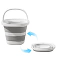 thumbnail image 2 of Ovzne Collapsible Water Bucket, Portable Foldable Container, Multifunctional Storage Pail for Camping Hiking Fishing Car Washing Household Use Father's Day Gift, 2 of 6