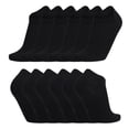 thumbnail image 1 of 6pcs adult men's and women's thin short tube socks sweat-absorbing breathable running leisure cotton socks sports socks - black, 1 of 5