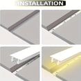 thumbnail image 3 of 16.4ft/5m Silicone LED Diffuser, Recessed Flexible Strip Light Cover Plate, White 12x12/14x14/16x16mm Neon Rope Lights For Indoor Decorative 6-10mm Strip Light Installation Channel, 3 of 12