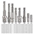 thumbnail image 1 of TIMESETL 8Pcs Impact grade Socket Adapter Set, Hex Shank Square Nut Impact Driver Socket Adapter, Socket to Drill Adapter 14 38 12 Impact Driver Adapter Quick change Drill Extension Bit Set, 1 of 4