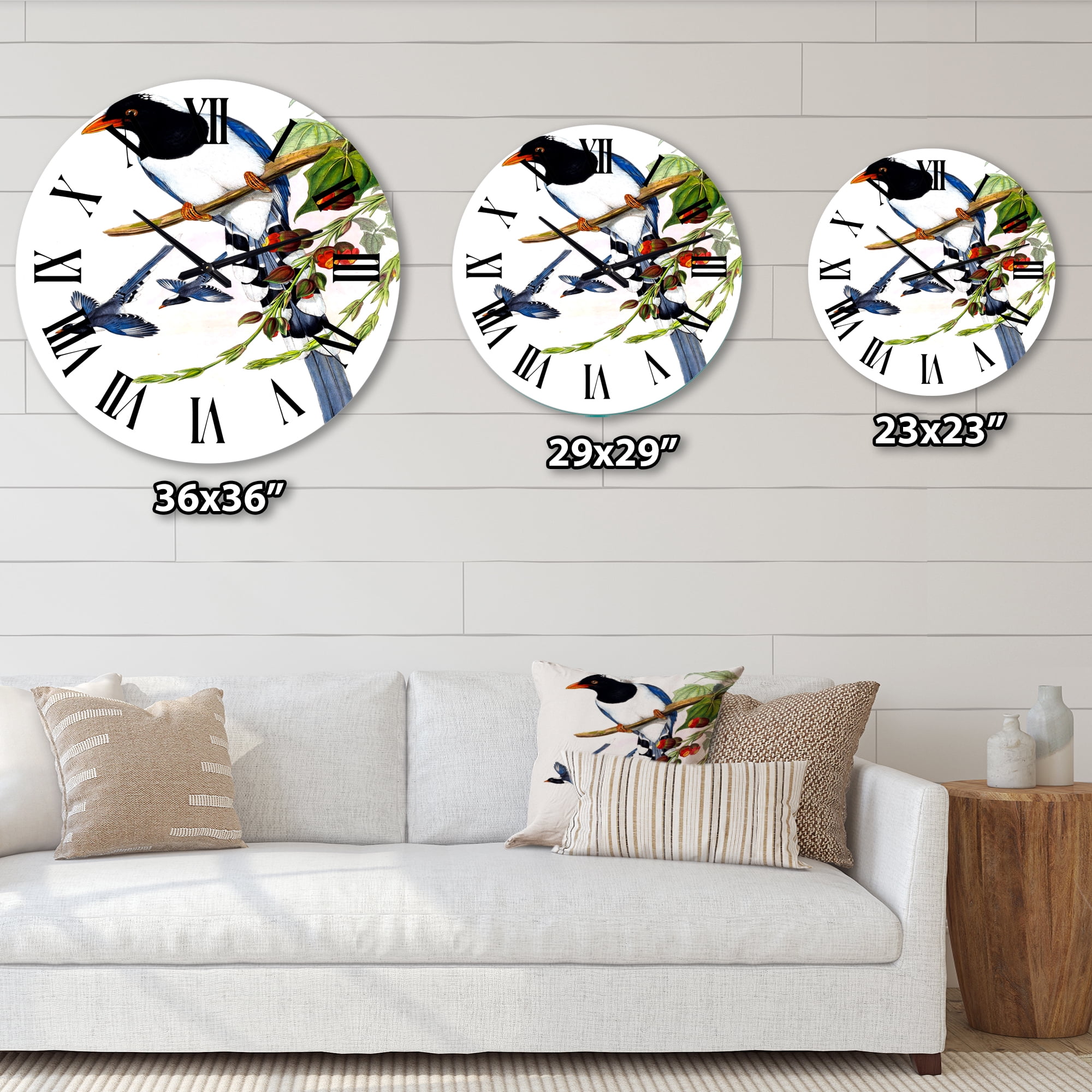 Designart 1 in Quartz Farmhouse Wall Clock