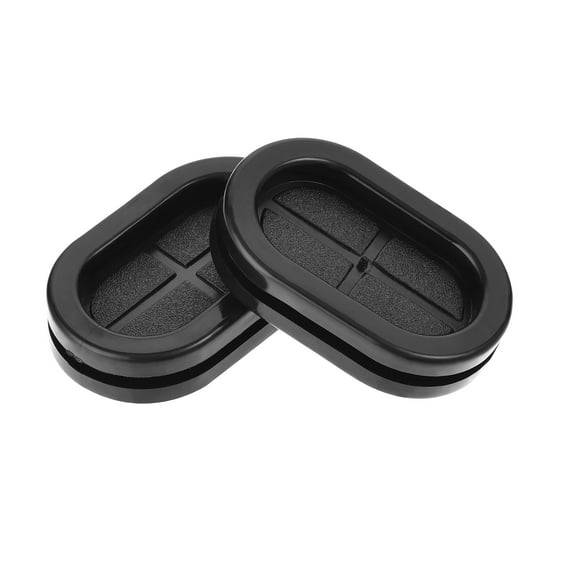 Uxcell Rubber Grommet Oval Double-Sided Mount Size 35 x 20 mm for Wire Protection 4 Pack