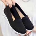 thumbnail image 5 of Espadrilles Orthopédiques pour Femmes à Enfiler, Coussin d'Air Léger, Maille, Mocassins Extensibles pour Femmes, Bout Rond Grand, Talons Bas, Ballerines Rétro Confort, Mary Janes, Chaussures de Marche Habillées pour le Travail Infirmière, Noir, 5 of 5