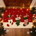 thumbnail image 5 of Christmas Themed Living Room Floor Mat Soft Non Slip Area Rug Festive Winter Holiday Decorative Carpet Washable Xmas Mat For Sofa Bedroom, 5 of 6