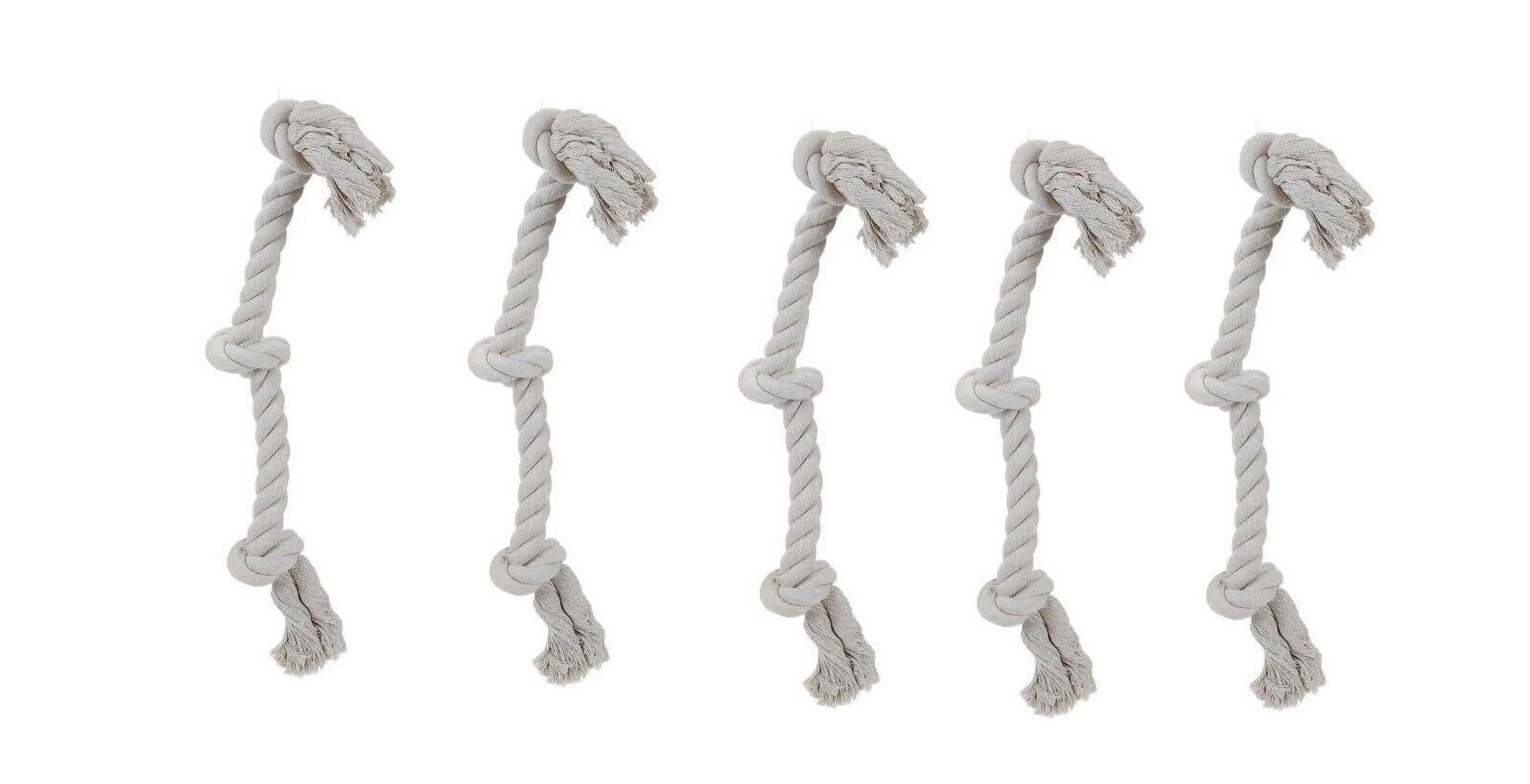 100% Cotton Rope Interactive Dental Dog Tug Medium to Larger Breed 20 inch Toy (4 Rope Toys)