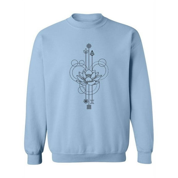 Lotus Flower Geometric Design. Sweatshirt Women -Image by Shutterstock, Female Large