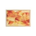 thumbnail image 1 of Abstract Wall Art with Frame, Abstract Art Style Geometric Theme Vector Illustration of Triangles Print, Printed Fabric Poster for Bathroom Living Room, 35" x 23", Orange and Yellow, by Ambesonne, 1 of 2