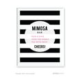 thumbnail image 1 of Mimosa Bar Modern Black and White Stripes Wedding Party Signs, 1 of 1