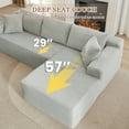thumbnail image 5 of Muumblus Modular Sectional Sofa, Oversized L-Shape Cloud Couch, Modern Corduroy Sleeper Couches for Living Room, No Assembly Required, Light Grey (Right Facing Chaise), 5 of 11