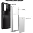 thumbnail image 3 of Samsung S20 FE Case with Card Holder Dual Layer Heavy Duty Protective Galaxy S20 FE Case Hidden Card Slot Slim Wallet Case for Samsung S20 FE 5G 6.5''(White), 3 of 13