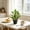 Black-D, variant on Plastic Leaf Artificial Potted Greenery 9.8x6.3in Fake Greenery for Home Living Room Table Decor Landscaping Wedding Banquet Centerpiece
