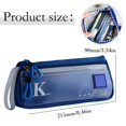 thumbnail image 3 of Meiiso Pencil Pouch, Fashion Canvas Chain Pencil Case Wtih 2-Layer Storage Space, Large Capacity Semi-Transparent, Sturdy Wear-Resistant, 8.46" X 3.54, Style A, 3 of 8