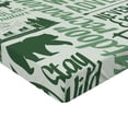 thumbnail image 2 of Ambesonne Camping Fitted Sheet, Outdoors Adventure Theme, Twin XL Size, Pale Green Dark Green, 2 of 3