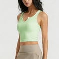 thumbnail image 4 of YueHuiYing Women's V Neck Crop Tops Basic Trendy Notched Sleeveless Slim Fit Summer Y2k Crop Tank Top, 4 of 5