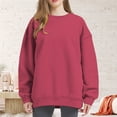 thumbnail image 2 of Dyfzdhu Long Sleeve T-shirt For Women Fashionable Casual Solid Color Pullover Sweatshirt Long Sleeved Sweatshirt Casual Top, 2 of 7