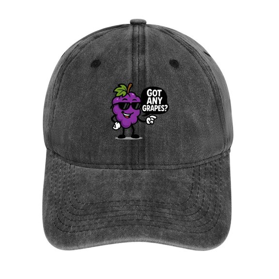 Got Any Grapes Charcoal Classic Unisex Cotton Adjustable Baseball Cap – Plain Dad Hat