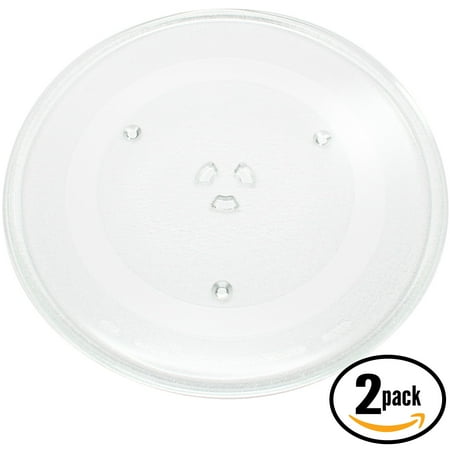 2-Pack Replacement Samsung SMH1816S Microwave Glass Plate - Compatible Samsung DE74-20002 Microwave Glass Turntable Tray - 14 1/8 (359 mm)