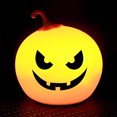 thumbnail image 1 of Calabaza de Halloween para niños, luz nocturna LED de silicona táctil regulable para bebés, cumpleaños, niños, niñas, regalos, luz nocturna blanda, decoración de habitación de niños, flor de bebé, de JAMW Sencillez, 1 of 4