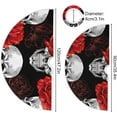 thumbnail image 3 of FMSHPON Halloween Beautiful Red Roses FlowerSkull Xmas Christmas Tree Skirt Stand Mat for Holiday Party Decoration Indoor Outdoor 36 inches, 3 of 6