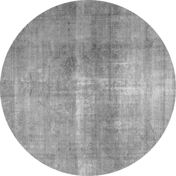 Ahgly Company Indoor Round Persian Gray Traditional Area Rugs, 8' Round