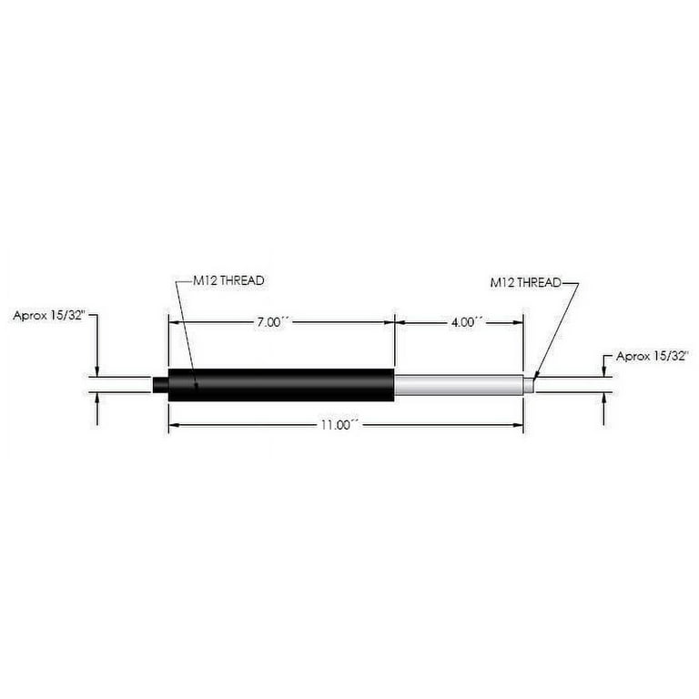 Pair Of Lambo Door Shocks 750 Lbs 11" For Mustang 94-04 Bolt On - Foto 4