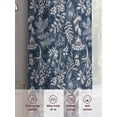 thumbnail image 6 of Dandelion Sheer Curtains 63 Inch Length 2 Panels Set, Navy Blue Flowers Modern Minimalist Spring Voile Window Treatment Rod Pocket Curtains Sheers Drapes for Bedroom/Living Room/Kitchen 52x"63"x2, 6 of 7