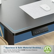 edx Electric Standing Desk, Height Adjustable Desk, 48 x 24 Inches Ergonomic Stand up Desk with Memory Preset and T-Shaped Metal Bracket for Home Office