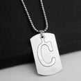thumbnail image 4 of Collar con letras para hombre, joyería europea y americana, colgante de acero de titanio, collar de texto de doble capa coreano de acero inoxidable, 4 of 5