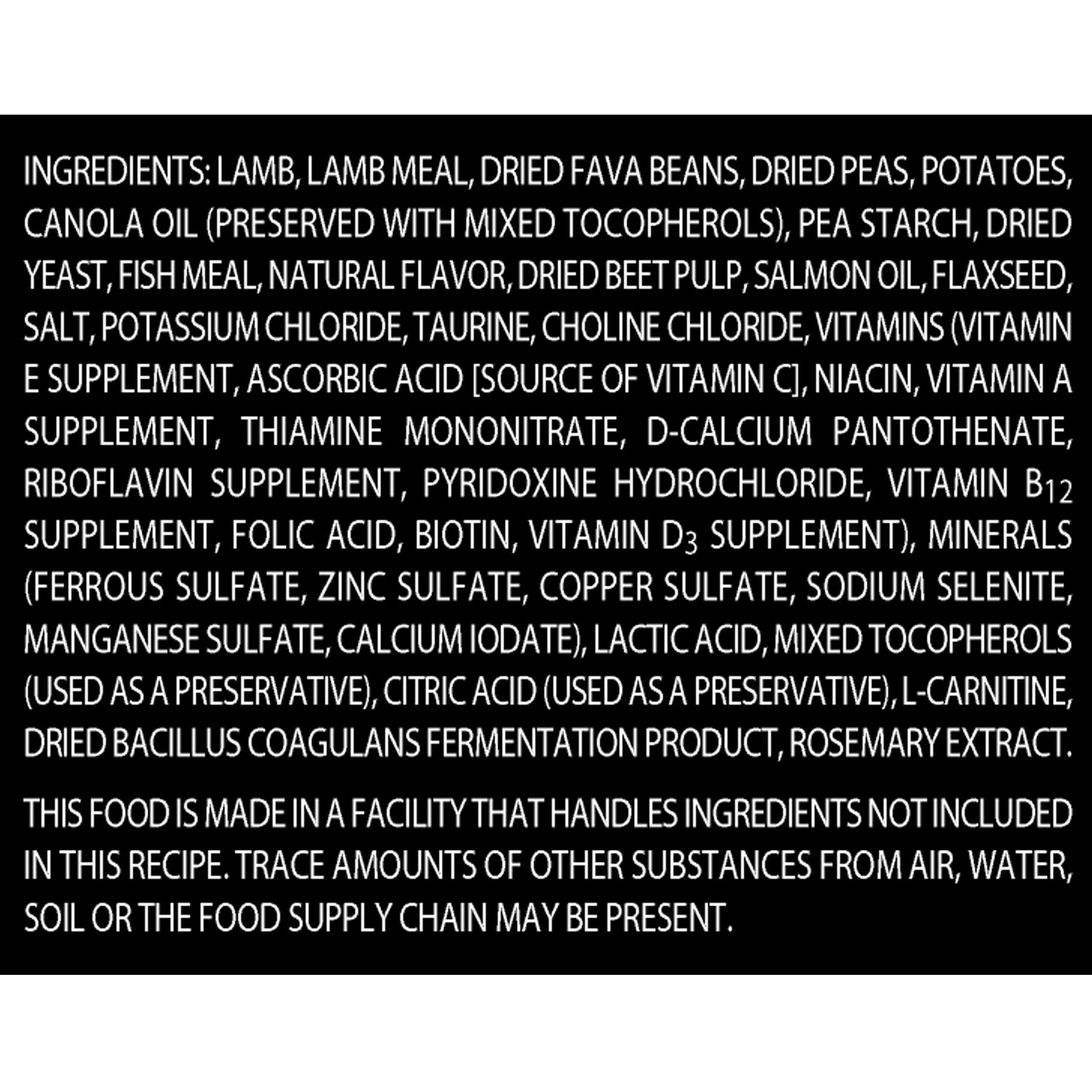 Pure Balance Grain-Free & Poultry-Free Lamb & Fava Bean Recipe Dry Dog Food, 4 lbs