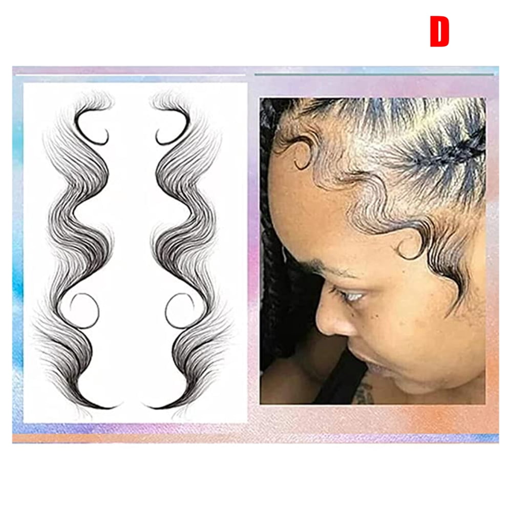 5pcs Temporary Tattoo Baby Hair Tattoo Stickers Salon DIY Hairstyling