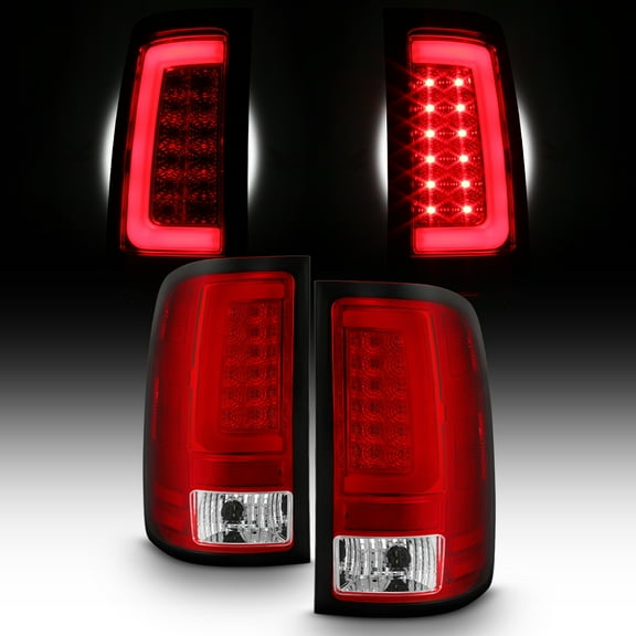 AKKON - For 07-13 GMC Sierra 1500 07-14 2500 3500 HeavyDuty Tube LED Red Tail Brake Lights Left Right Pair
