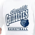 thumbnail image 5 of Men's G-III Sports by Carl Banks White Memphis Grizzlies Adaptive Headliner Fleece Crewneck Sweatshirt, 5 of 6