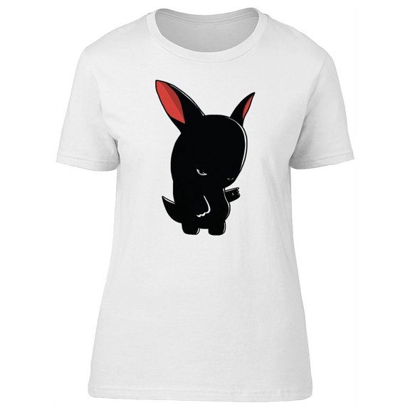 Cool Grunge Black Rabbit Monster Tee Women's -Image by Shutterstock