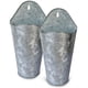 thumbnail image 1 of Macetero de pared de metal galvanizado rústico, decoración para colgar en la pared, jarrón de pared para plantas o flores de interior o exterior, viene con un juego de 2., 1 of 5