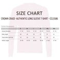 thumbnail image 5 of Crown Craze® Unisex Long Sleeve T-Shirt, 100% Cotton Classic Fit Plain Crew Neck Tee (Black, L), 5 of 6