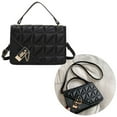 thumbnail image 3 of Bolsos pequeños para mujer, de moda, de gran capacidad, de PU, ajustable, para hombro, para citas, color negro, 3 of 12
