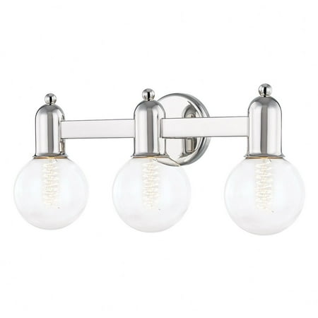 

-3 Light Bath Bracket In Transitional Style-20.75 Inches Wide By 9 Inches High Polished Nickel Aged Brass Finish Mitzi H419303-Pn