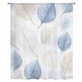 thumbnail image 2 of Blue Sage Green Leaves Sheer Curtains 84 Inches Long, Spring Botanical Watercolor Light Filering Curtains, Breathable Simi Curtain Privacy Drapes for Living Room Bedroom Lightweight Window Treatment, 2 of 9