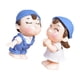 thumbnail image 4 of Mini Pareja Niños Niñas Bonsai perfecl DIY Craft Fairy Garden Decoración azul, 4 of 7