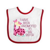 Inktastic I Have Been Promoted to Big Sister Pink Girls Baby Bib
