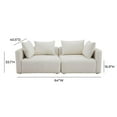 thumbnail image 4 of Pemberly Row Handmade Contemporary Cream Upholstered Loveseat, 4 of 4