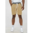 thumbnail image 2 of Weiv Mens Sweat Shorts Brushed French Terry Lightweight Shorts with Pockets Striped Band, 2 of 5