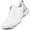 Grey, variant on Win s Way Men's Spikeless Golf Sneakers, Breathable Mesh Athletic Shoes with Zipper Closure