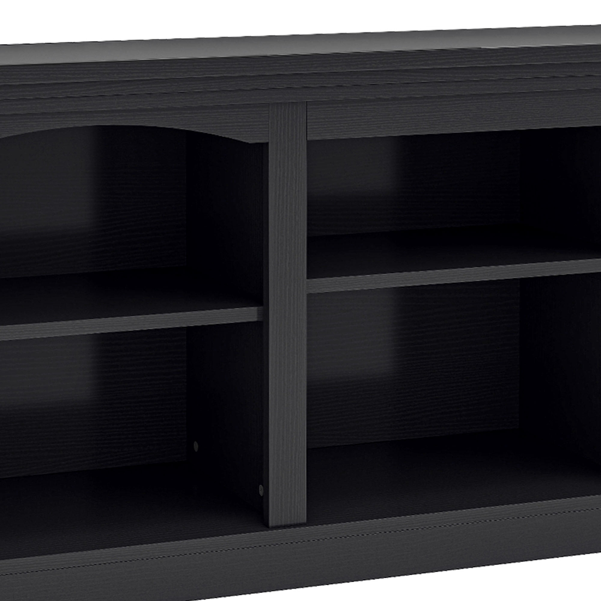 Dextrus TV Stand for 80 Inches TV, Farmhouse Entertainment Center with Adjustable Shelf & Storage Cabinets, Black