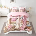 thumbnail image 2 of Feelyou Fashion Hippie Boot Twin Bedding Sets 7pcs, Western Books Hat Comforter Set, 2 of 8